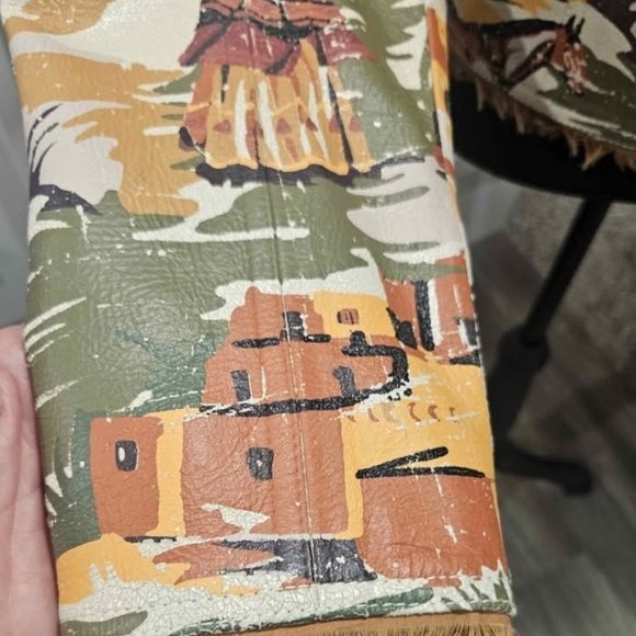 Double D Ranch Western Print Leather Jacket - Picture 7 of 8